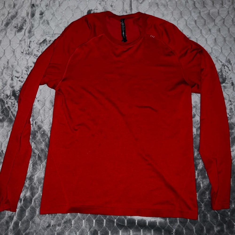 Lululemon, Men's Long Sleeve shirt, Red, Size Large